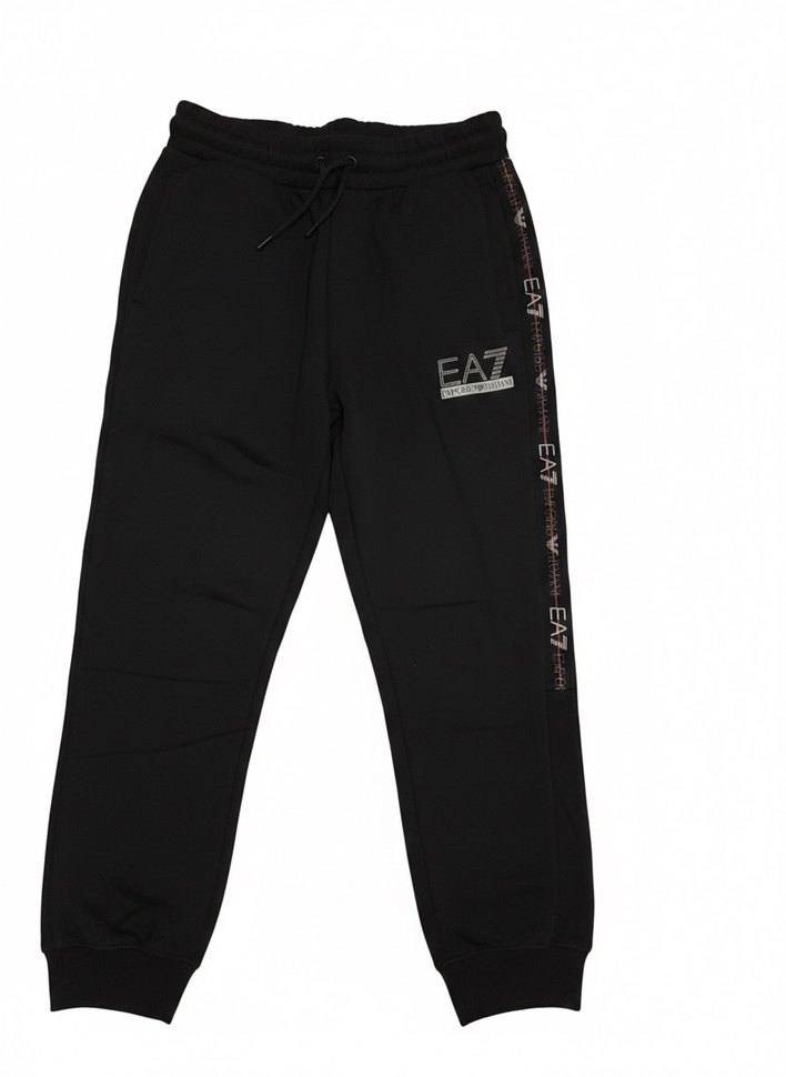 Erkek Siyah EA7 Fermuarlı Eşofman Altı - Görsel 5