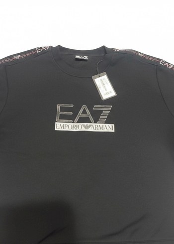EA7 Siyah Erkek Sweatshirt - Görsel 4