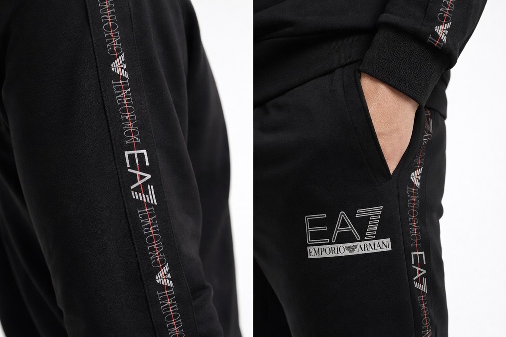EA7 Siyah Erkek Sweatshirt - Görsel 5
