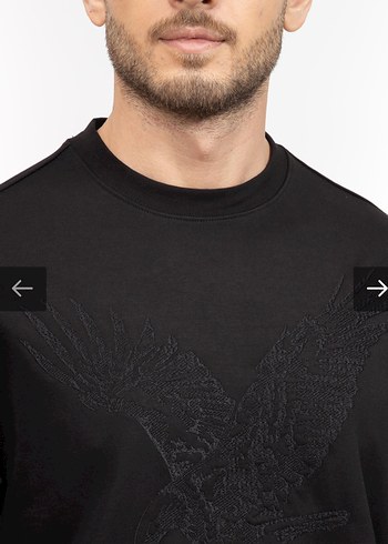 Armani Exchange Siyah Erkek Baskılı Sweatshirt - Görsel 2