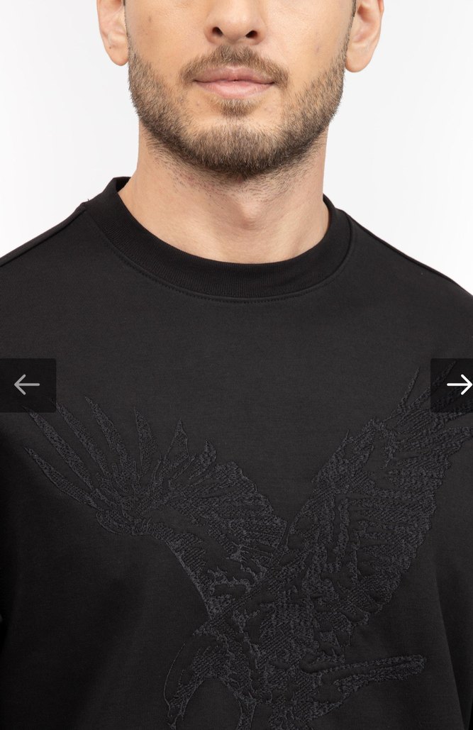 Armani Exchange Siyah Erkek Baskılı Sweatshirt - Görsel 2