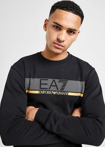 Siyah EA7 Baskılı Erkek Eşofman Takımı - Görsel 6