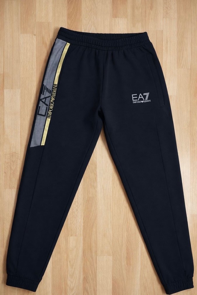 Siyah EA7 Baskılı Erkek Eşofman Takımı - Görsel 3