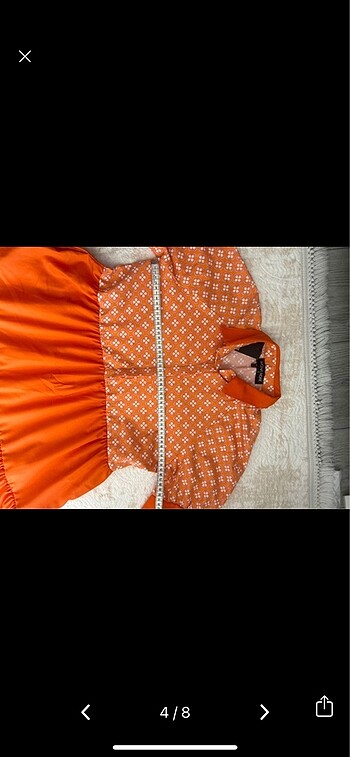 l Beden turuncu Renk Yazlık sıfır butik elbise