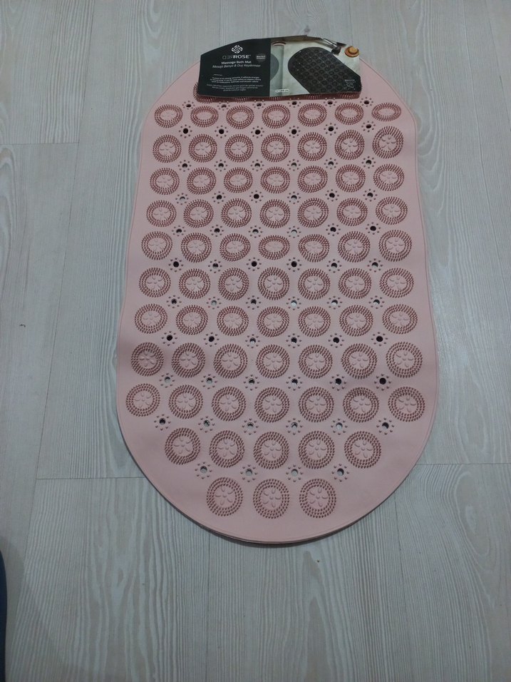 Pembe Puantiyeli Banyo Paspası - Görsel 2
