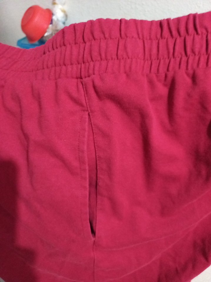 Kırmızı  Rahat Kesim unisex ŞORT - Görsel 5