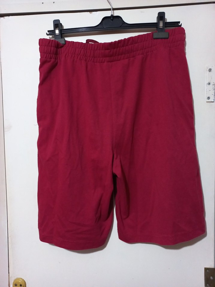 Kırmızı  Rahat Kesim unisex ŞORT - Görsel 3