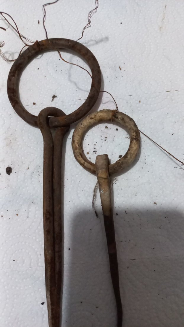 Eski  antik büyük ve küçük çivili halkalar - Görsel 5