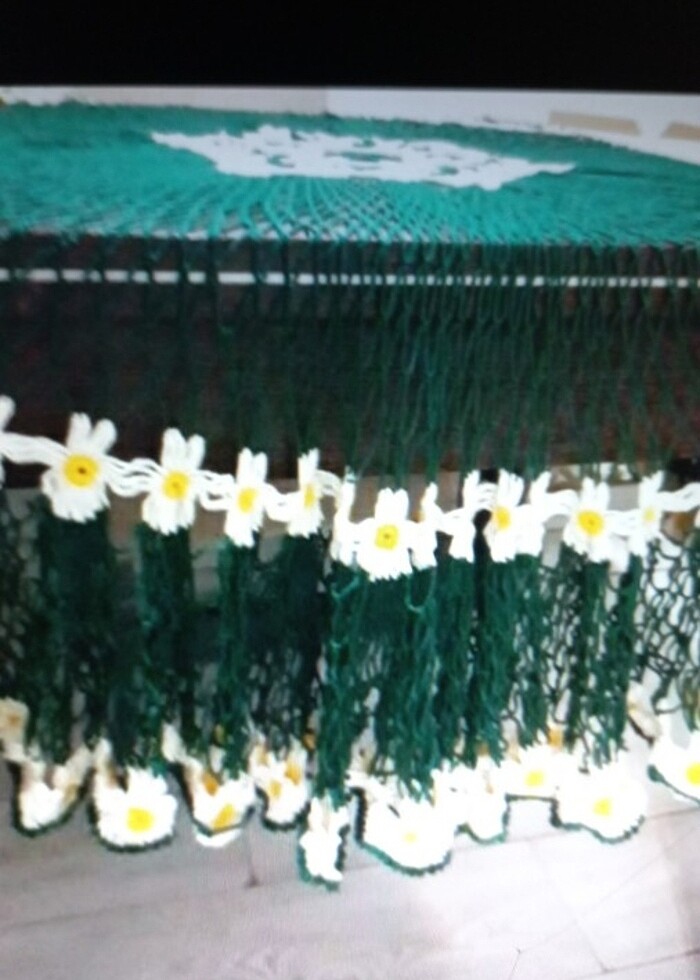 El emeği yuvarlak masa örtüsu - Görsel 2