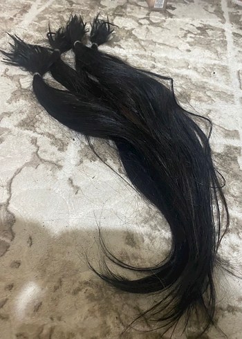 Siyah İpek Görünümlü Püsküllü Saç Aksesuarı - Görsel 2