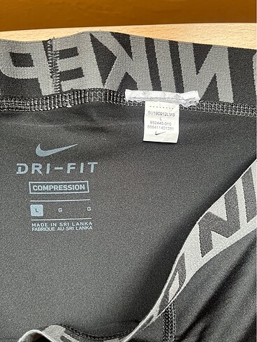 l Beden Nike Pro Tight Fit, Erkek Kisa Biker Tat Sort Sivah