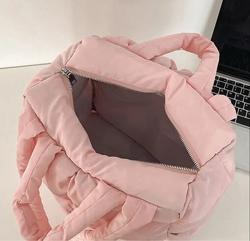 Sheinside Pembe Tote Bag Puff Çanta