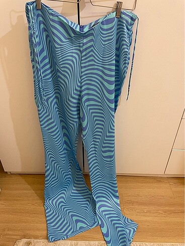 ZARA MAVİ SATEN PANTOLON