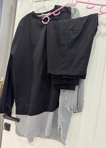 Kadın Siyah Pilili Rahat Kumaş Pantolon - Görsel 5