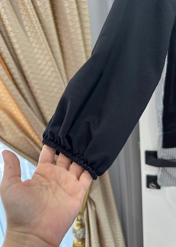 Kadın Siyah Pilili Rahat Kumaş Pantolon - Görsel 6