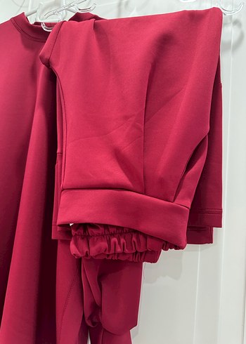 Bordo Rahat Kesim Kadın Eşofman Takımı - Görsel 8