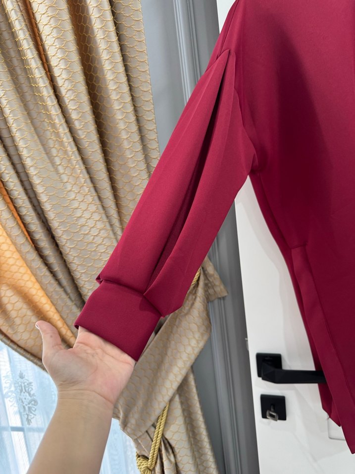 Bordo Rahat Kesim Kadın Eşofman Takımı - Görsel 4