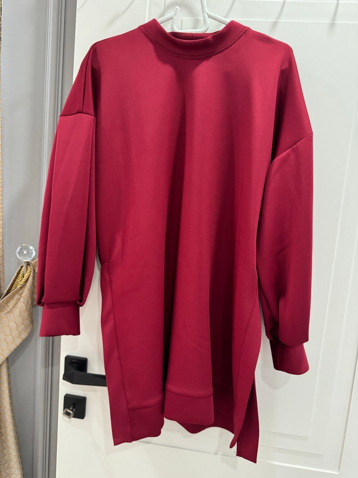 Bordo Rahat Kesim Kadın Eşofman Takımı - Görsel 5