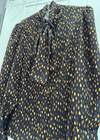 Kadın Siyah Düğmeli Uzun Kollu Gömlek - Görsel 6