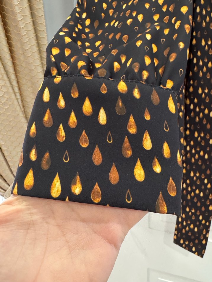 Kadın Siyah Düğmeli Uzun Kollu Gömlek - Görsel 4