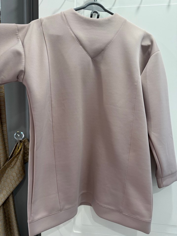 V Yaka Bej Kadın Eşofman Takımı - Görsel 5