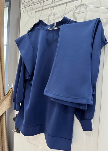 Uzun Kollu, Fırfırlı Mavi ıkılı takım - Görsel 7