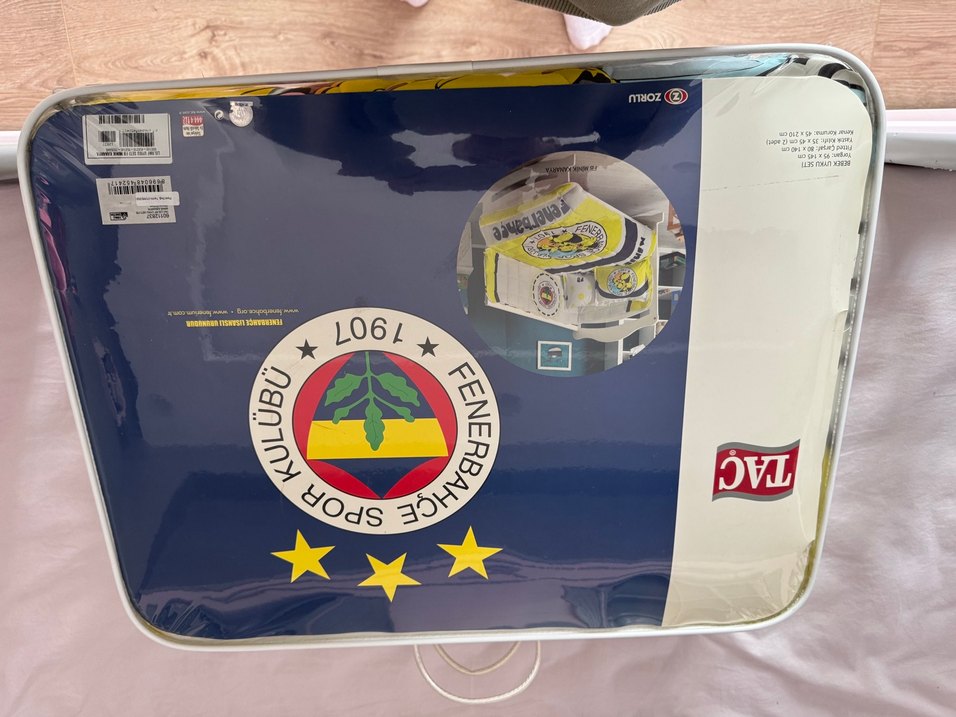 Fenerbahçe Spor Kulübü Rozeti Sarı lisanslı uyku seti çocuk - Görsel 2