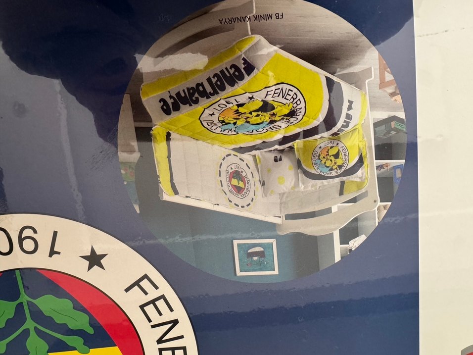 Fenerbahçe Spor Kulübü Rozeti Sarı lisanslı uyku seti çocuk - Görsel 4