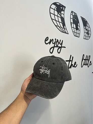  Beden siyah Renk Stüssy Siyah Acid Wash Cap