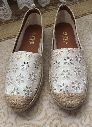 40 Beden Sedef ayrıntılı espadril