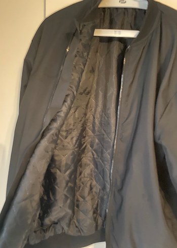 Siyah Fermuarlı Rahat Kesim Kadın Ceket - Görsel 3