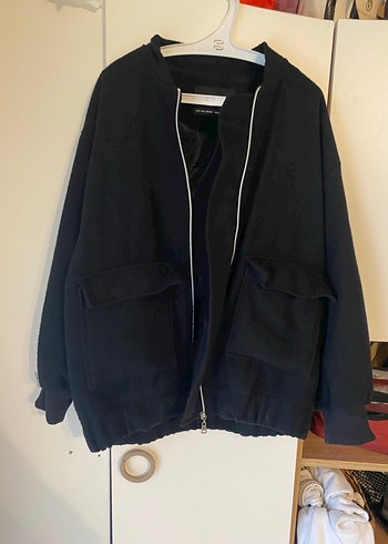 Siyah Fermuarlı Yumuşak Kumaşlı Kadın Ceket - Görsel 2