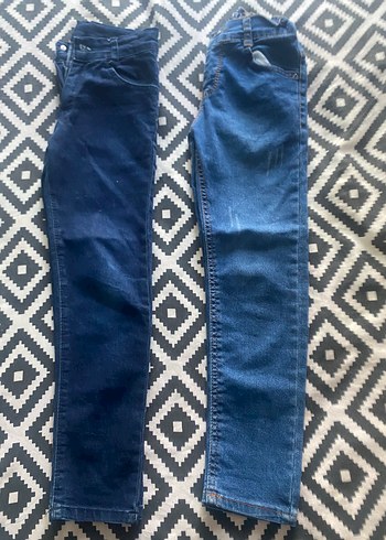 Erkek Çocuk Elastik Bel Koyu Mavi Denim Pantolon
