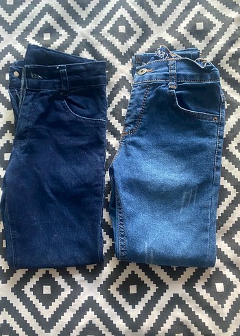 Diğer Erkek Çocuk Elastik Bel Koyu Mavi Denim Pantolon