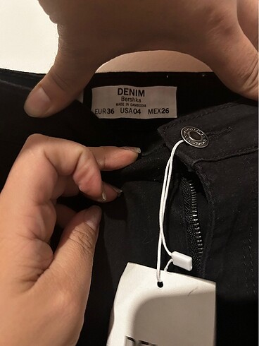 BERSHKA siyah yüksek bel pantolon