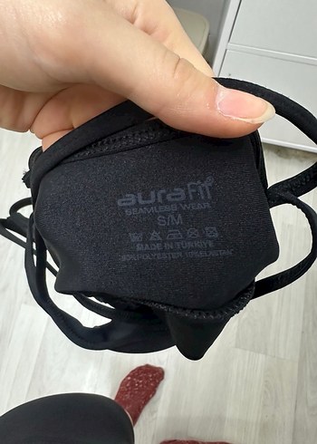 Siyah Straplez Mini Atlet ve Tayt Takımı - Görsel 7