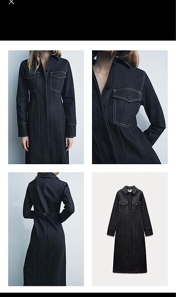 Zara Zara uzun denim elbise