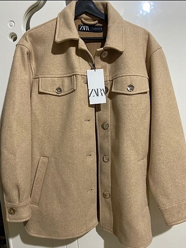 Zara Pamuklu Uzun İnce Ceket