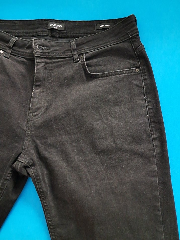 Likralı kot şort - Görsel 3