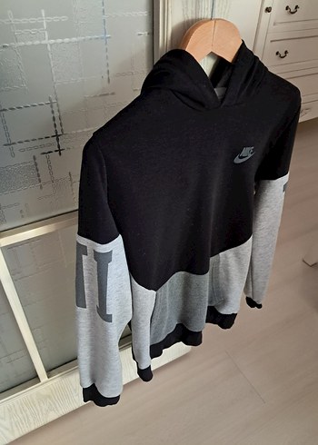 Erkek Gri Renkli Kapüşonlu Sweatshirt - Görsel 2