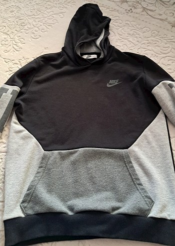 Erkek Gri Renkli Kapüşonlu Sweatshirt - Görsel 7