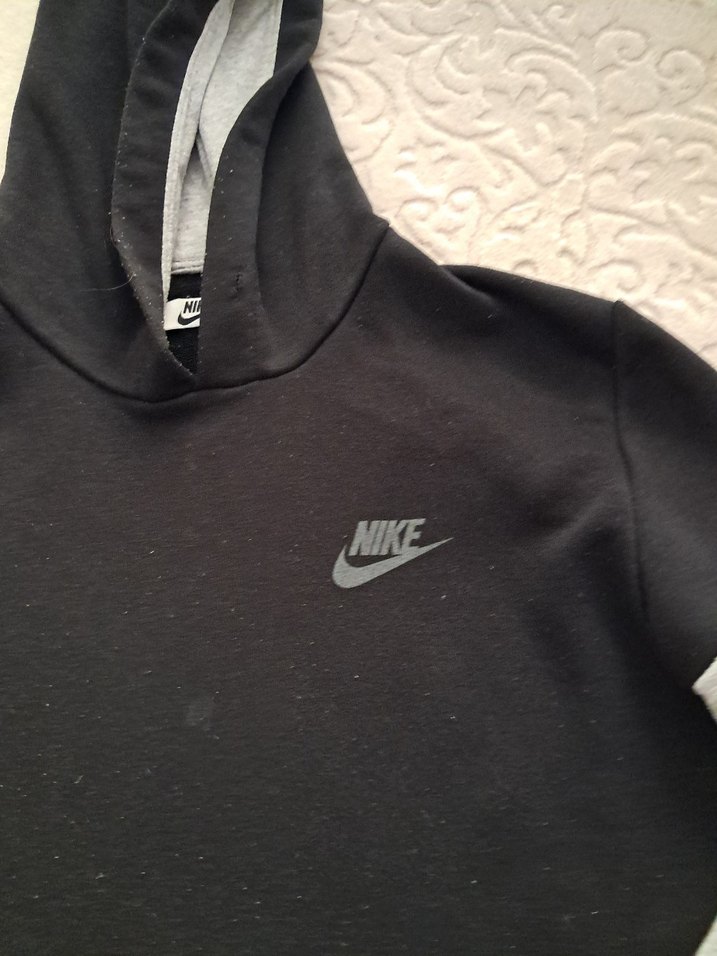 Erkek Gri Renkli Kapüşonlu Sweatshirt - Görsel 4