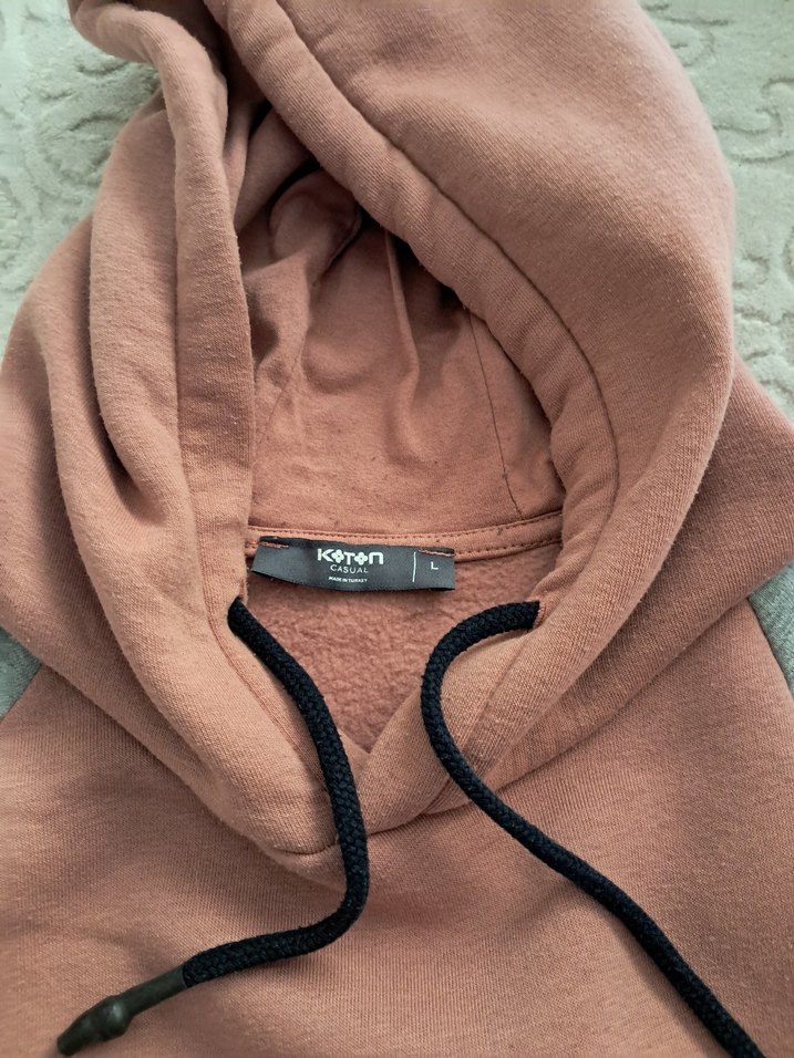 Renk Bloklu Kapüşonlu Sweatshirt - Görsel 5