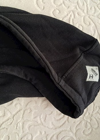 Siyah Kapüşonlu Rahat Kesim Sweatshirt - Görsel 6