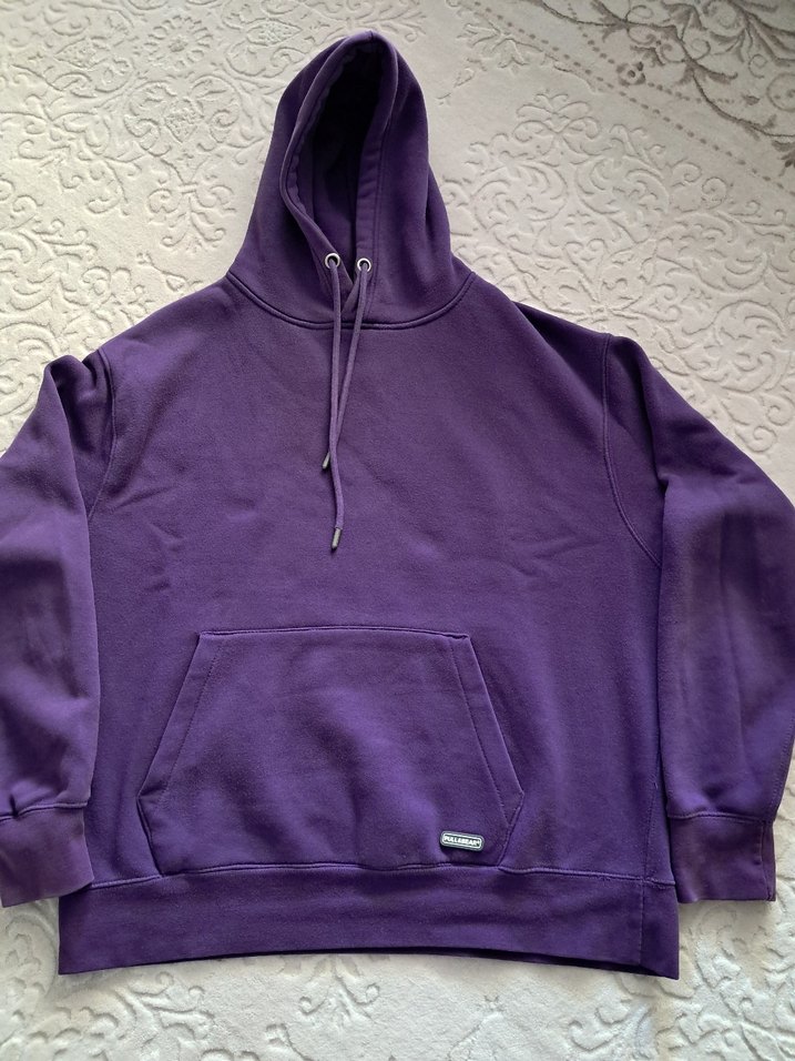 Mor Kapüşonlu Oversize Sweatshirt - Görsel 4