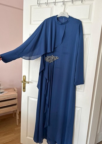 Mavi Uzun Abiye Elbise - Görsel 2