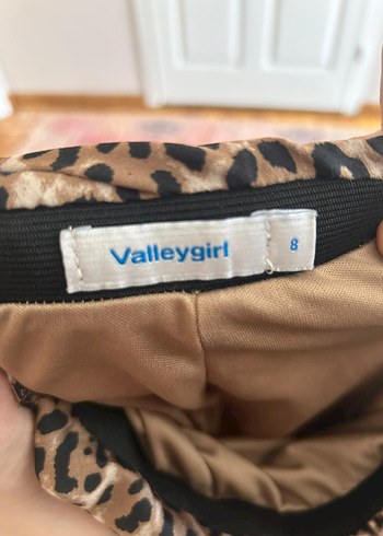 Leopar Desenli Uzun Saten Etek - Görsel 4