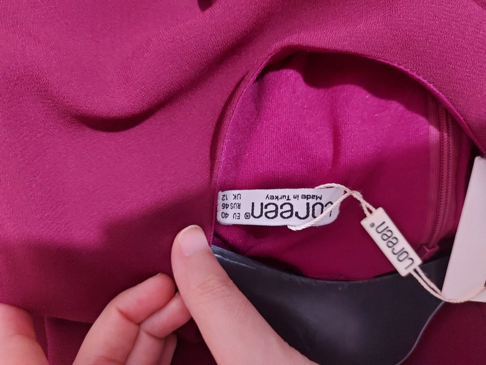 Mürdüm Uzun Kollu Uzun Elbise - Görsel 5