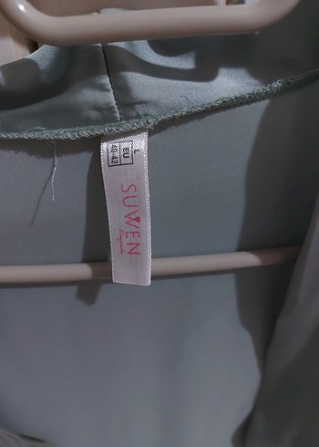 Saten Su Yeşili Kadın Sabahlık - Görsel 4