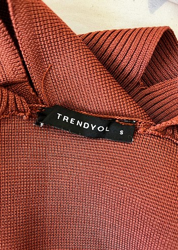 s Beden Kahvetengi Kadın Crop Top